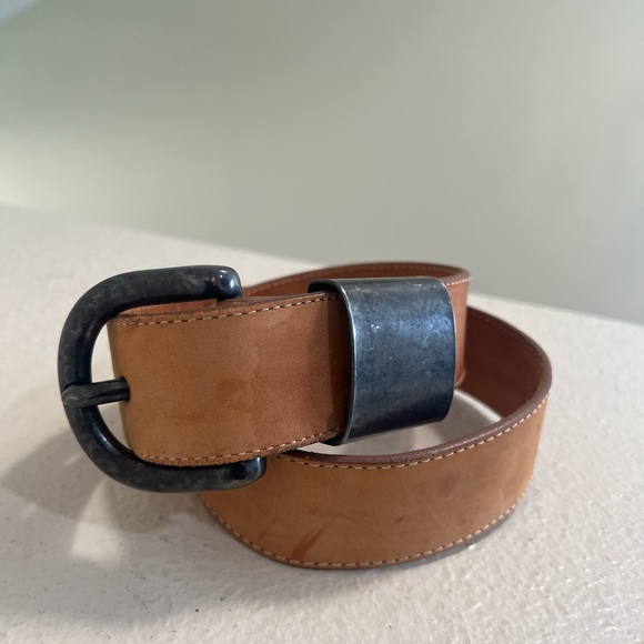 Brown‎ genuine leather belt main image 7